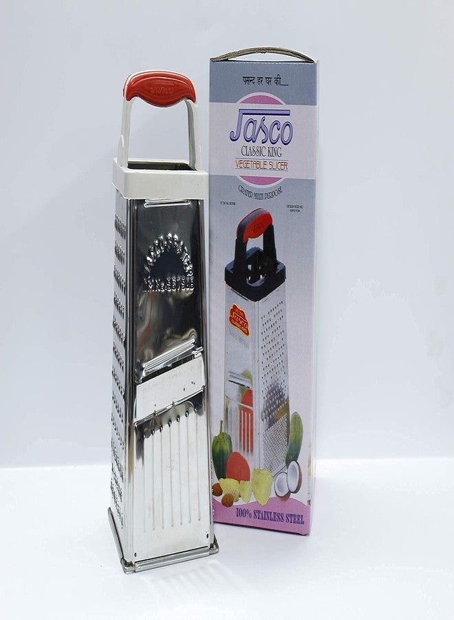 JASCO Stainless Steel Grater and Slicer Masher Chopper for Vegetable and Fruits and Small Ginger/Garlic/Cheese Grater for Kitchen Combo of 2 - Image 5